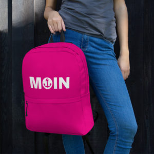Stylischer „MOIN“ Rucksack pink