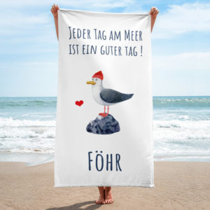 Großes „Jeder Tag am Meer – Föhr“ Strandtuch