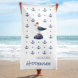 „Lieblingsinsel Hiddensee“ Strandtuch groß