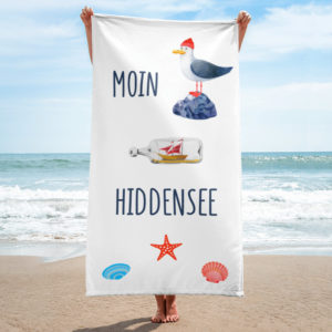 Großes „MOIN Hiddensee“ Strandtuch