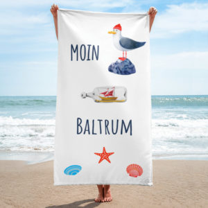 Großes „MOIN Baltrum“ Strandtuch