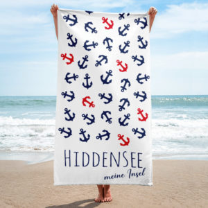 Großes „Hiddensee – meine Insel“ Strandtuch