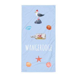 Großes „Wangerooge – Muscheln“ Badetuch