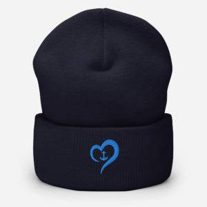 Kuschelige „Herz mit Anker“ Mütze