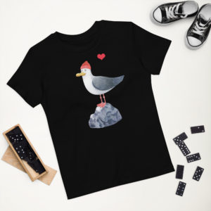 Bio-Baumwoll-T-Shirt für Kinder “Liebesmöwe”