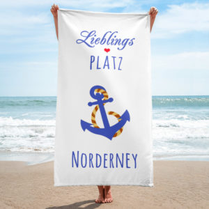 Großes „Lieblings PLATZ Norderney“ Strandtuch