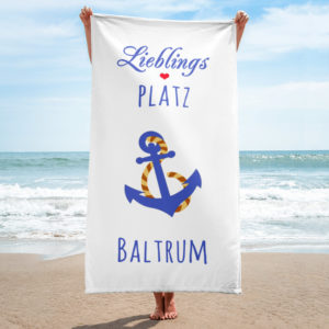 Großes „Lieblings PLATZ Baltrum“ Strandtuch