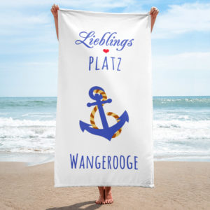 Großes “Lieblings PLATZ Wangerooge” Strandtuch
