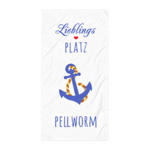 Großes “Lieblings PLATZ Pellworm” Strandtuch