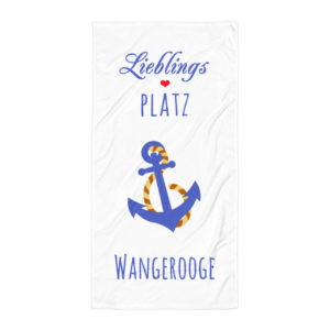 Großes „Lieblings PLATZ Wangerooge“ Strandtuch