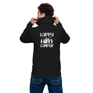 Cooler Unisex Zip-Hoodie „Happy camper“
