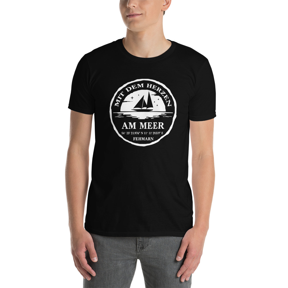 Bequemes “Mit dem Herzen am Meer – Fehmarn” T-Shirt
