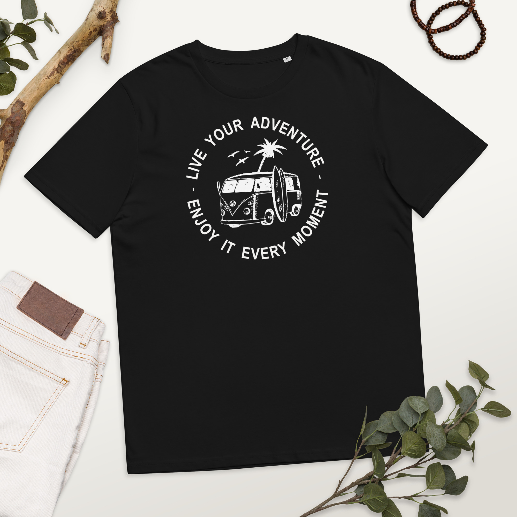 Bequemes Bio-Baumwoll-T-Shirt “Camping Liebe” Unisex