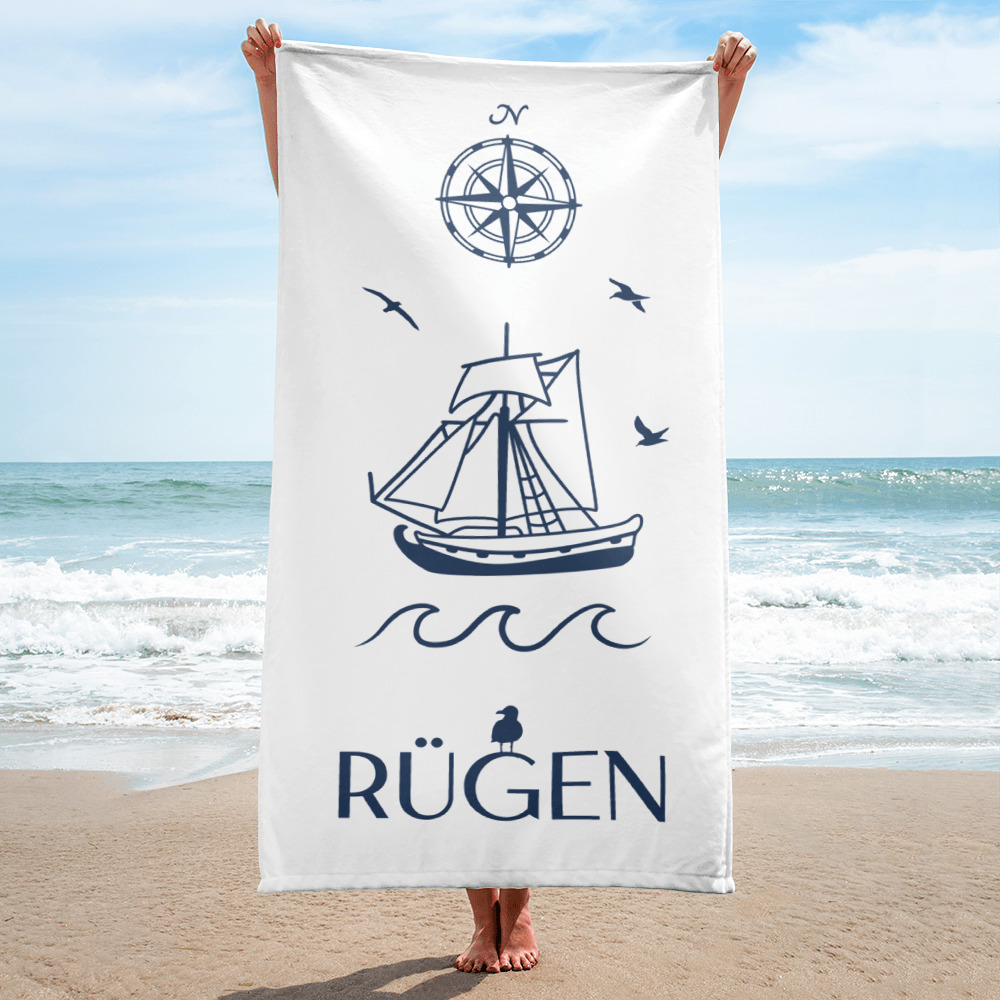 Großes “Rügen sailing” Strandtuch