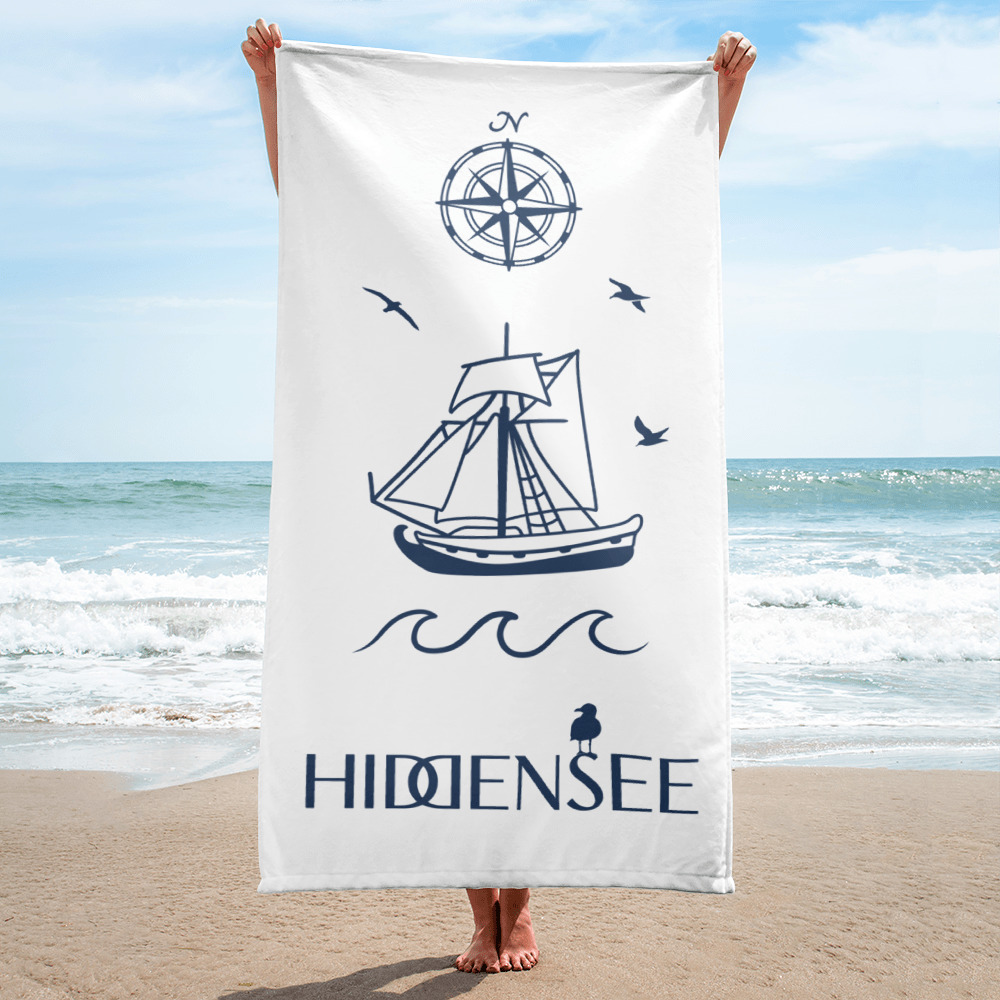 Großes “Hiddensee sailing” Strandtuch