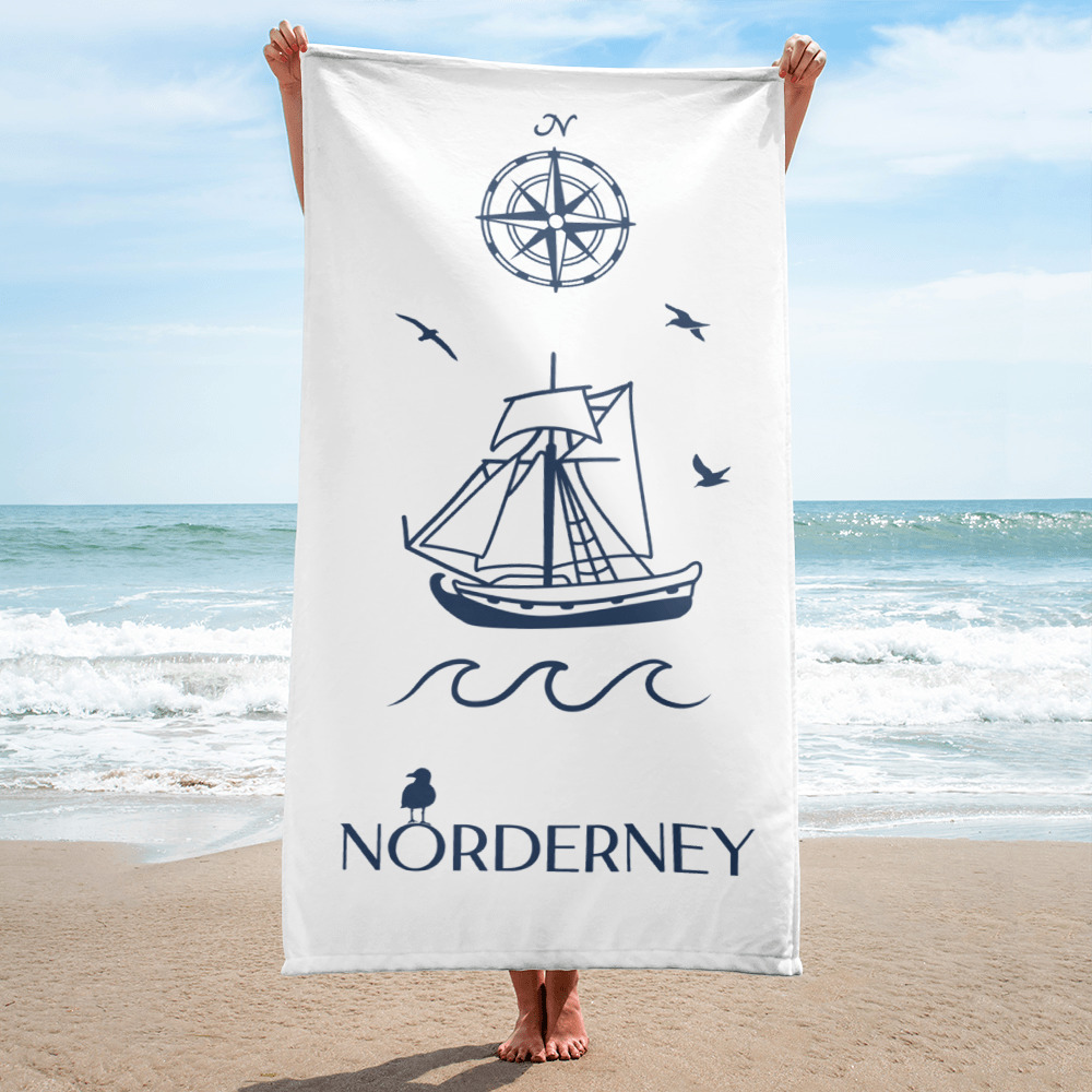 Großes “Norderney sailing” Strandtuch