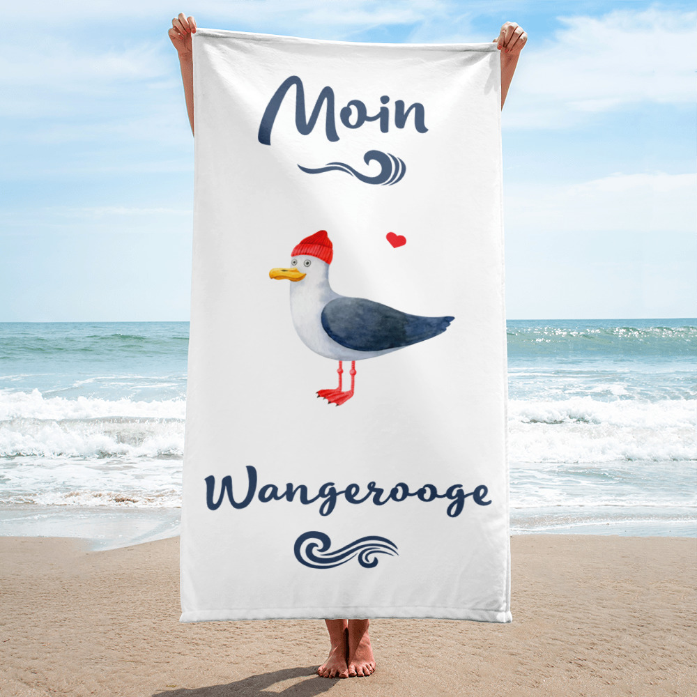Großes “Moin Wangerooge” Strandtuch