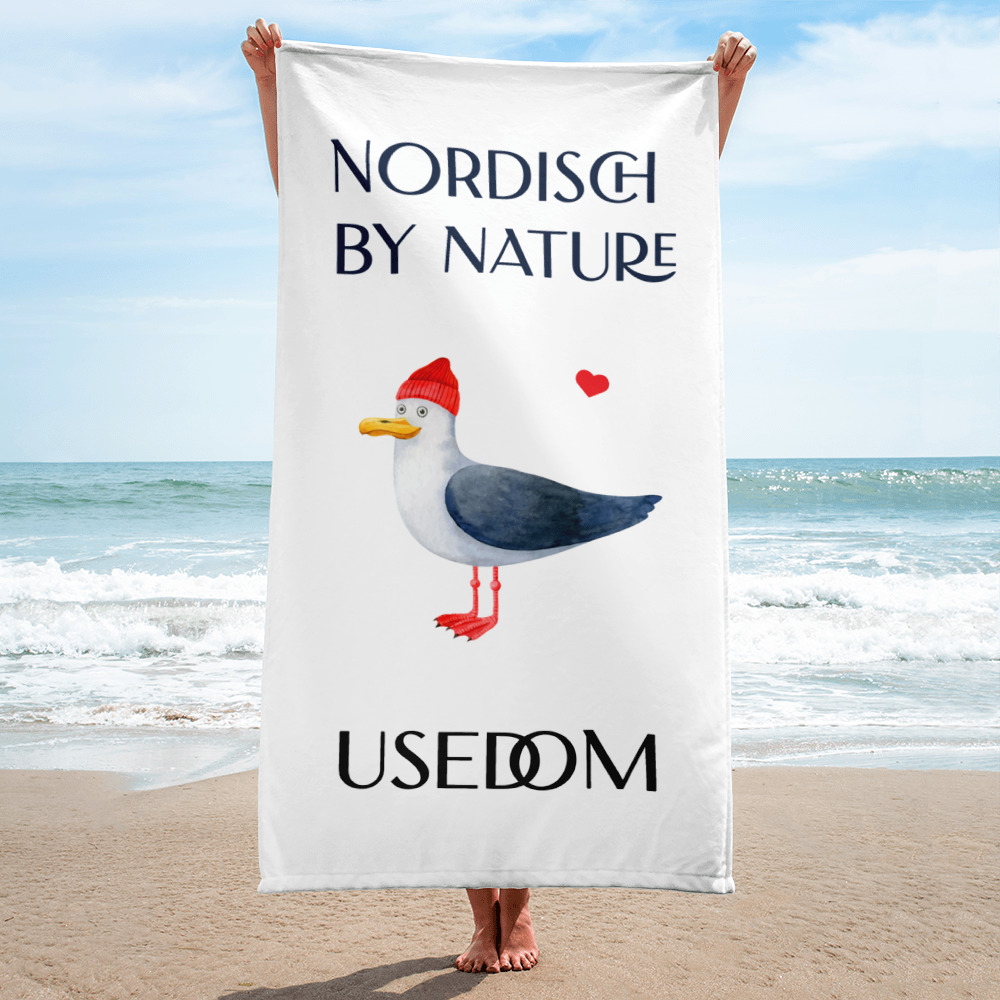 Großes “Nordisch by nature – Usedom” Strandtuch