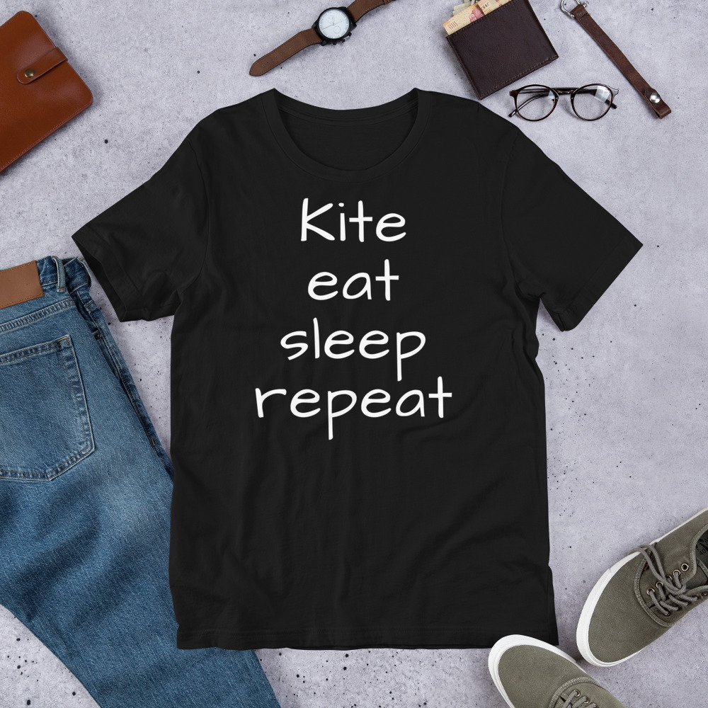 Bequemes T-Shirt “Kite eat sleep repeat”