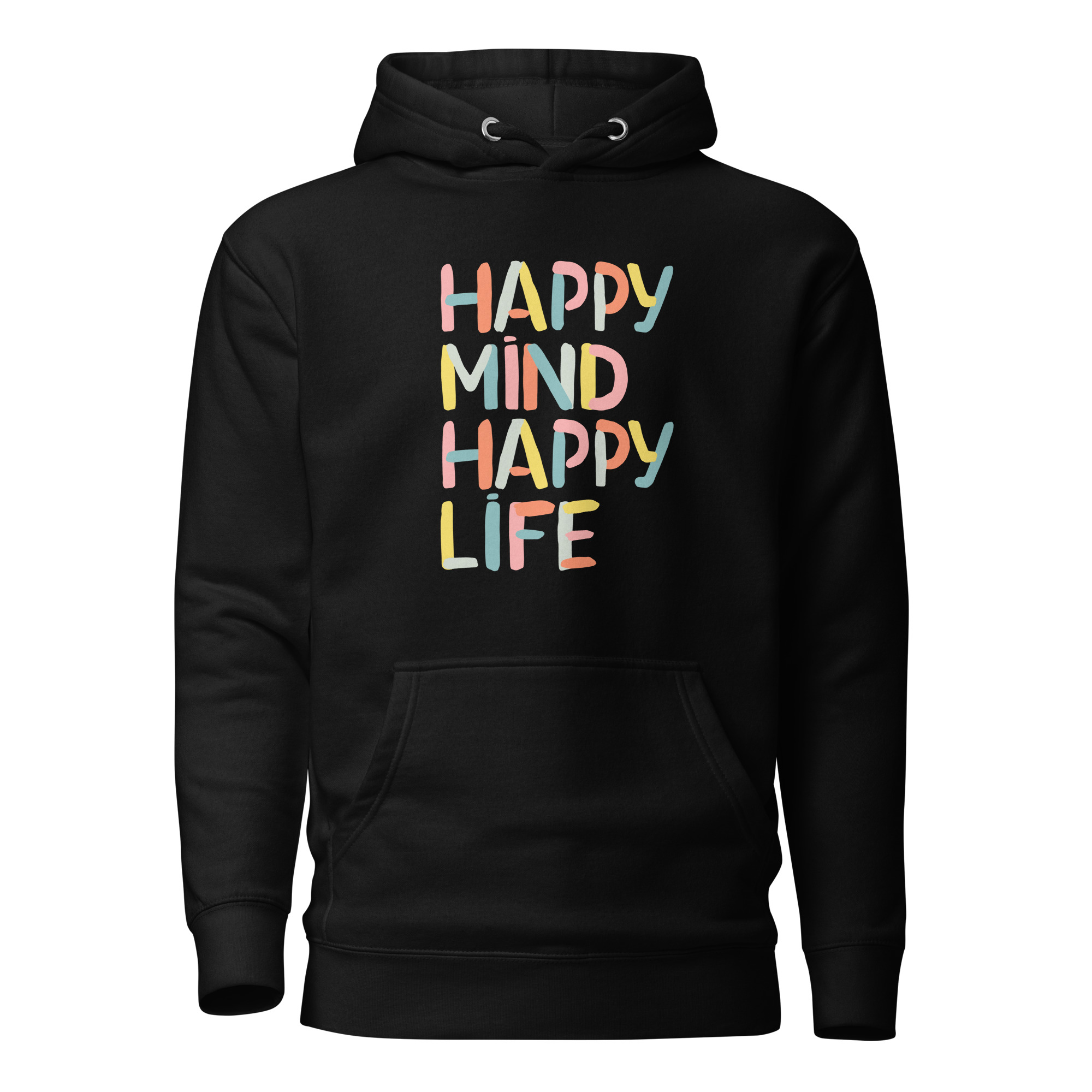 Kuscheliger Hoodie “Happy mind happy life”