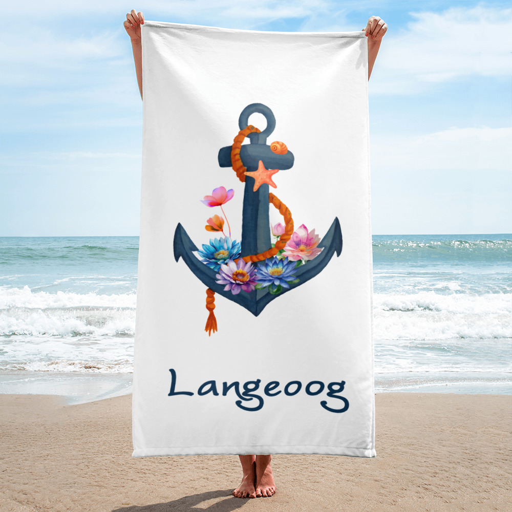 Strandlaken “Blumenanker Langeoog” groß