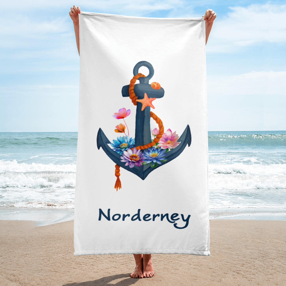 Strandlaken “Blumenanker Norderney” groß