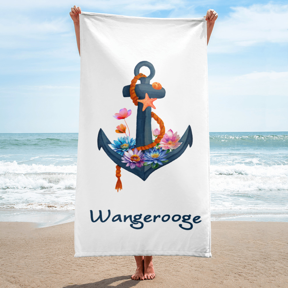 Strandlaken “Blumenanker Wangerooge” groß