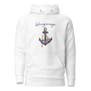 Stylischer Hoodie “Blumenanker Wangerooge”